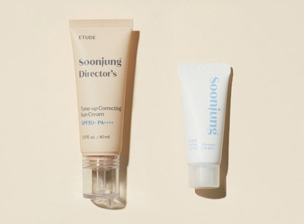 ETUDE Soonjung Director's Tone-up Sun Cream Set (2 Items) from Korea by ETUDE