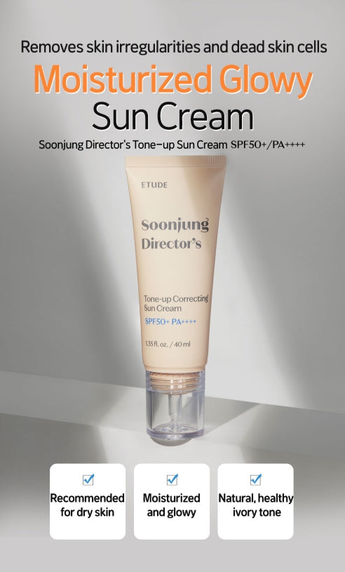 ETUDE Soonjung Director's Tone-up Sun Cream Set (2 Items) from Korea by ETUDE