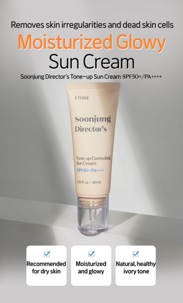 ETUDE Soonjung Director's Tone-up Sun Cream Set (2 Items) from Korea by ETUDE