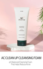 ETUDE AC Clean Up Cleansing Foam 150ml from Korea by ETUDE