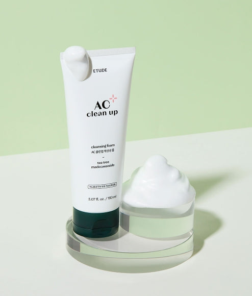 ETUDE AC Clean Up Cleansing Foam 150ml from Korea by ETUDE