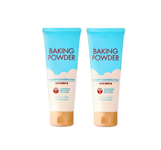 2 X ETUDE Baking Powder B.B Deep Cleansing Foam 160ml from Korea by ETUDE
