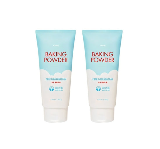 2 X ETUDE Baking Powder Pore Cleansing Foam 160ml from Korea by ETUDE