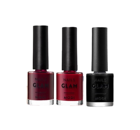 ETUDE MODI Glam Nails (3 Colors; Why Wine, Maroon Red, Rubber Black) from Korea by ETUDE