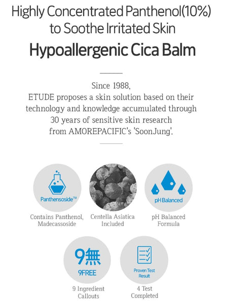 ETUDE Soonjung 10-Panthensoside Cica Balm 50ml from Korea by ETUDE