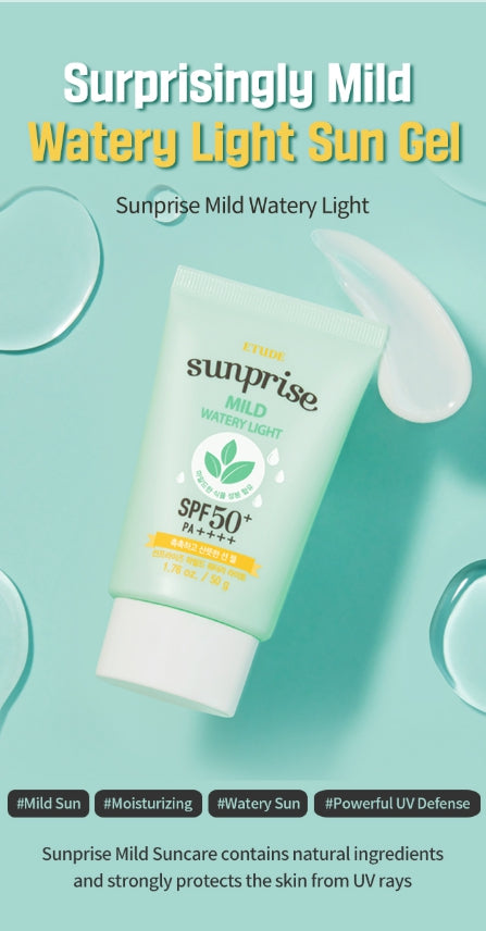 ETUDE Sunprise Mild Watery Light Set 50g from Korea by ETUDE