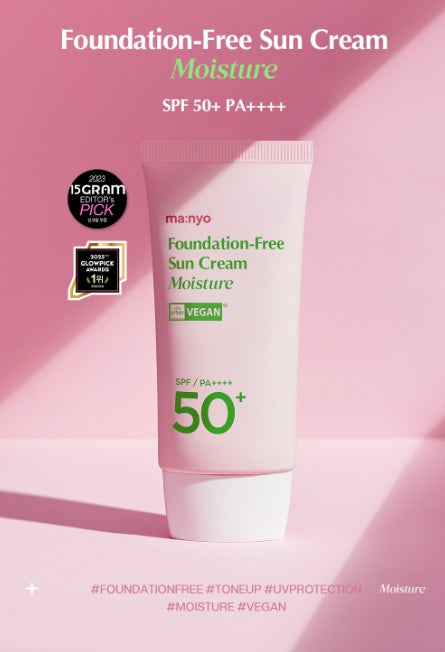 ma:nyo Foundation-Free Sun Cream Moisture 50ml from Korea by ma:nyo