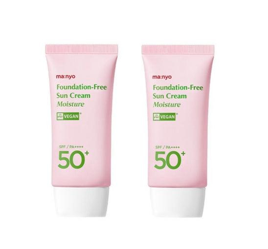 2 X ma:nyo Foundation-Free Sun Cream Moisture 50ml from Korea by ma:nyo