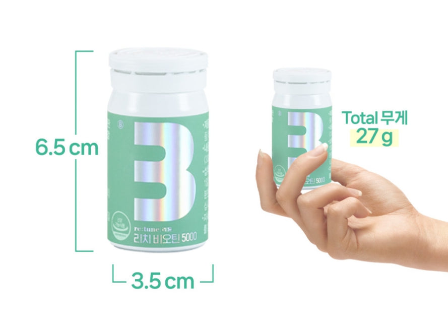LG H&H Vital Garden re:tune Rich Biotin 5000 (30 Tablets) from Korea