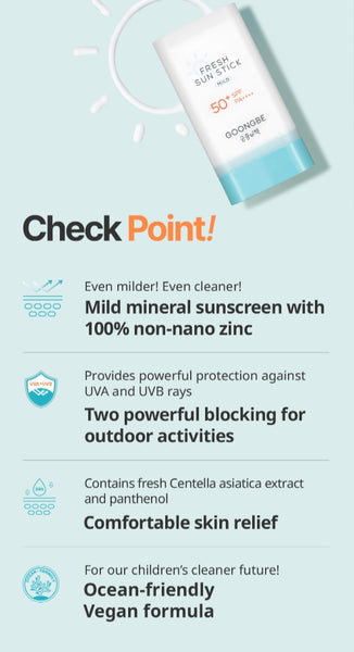 GOONGBE Fresh Sun Stick Mild 23g from Korea by GOONGBE