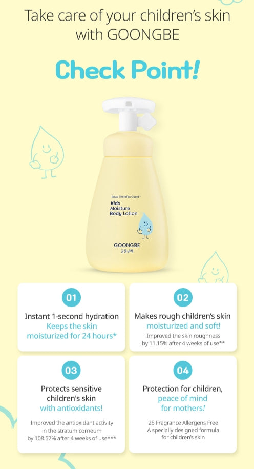 GOONGBE Kids Moisture Body Lotion 250ml from Korea by GOONGBE