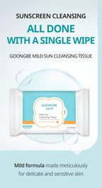 6 X GOONGBE Mild Sun Cleansing Tissue 10 Sheets from Korea by GOONGBE