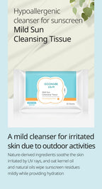 3 X GOONGBE Mild Sun Cleansing Tissue 30 Sheets from Korea by GOONGBE