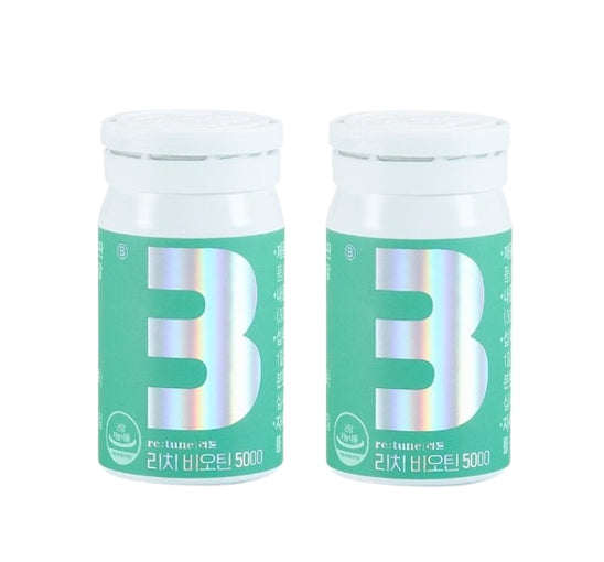 2 x LG H&H Vital Garden re:tune Rich Biotin 5000 (30 Tablets) from Korea