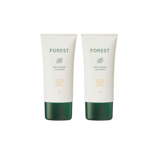 2 X Green Finger Forest Mild Calming Sun Cream SPF 50+ / PA ++++ 80mL from Korea by Green Finger