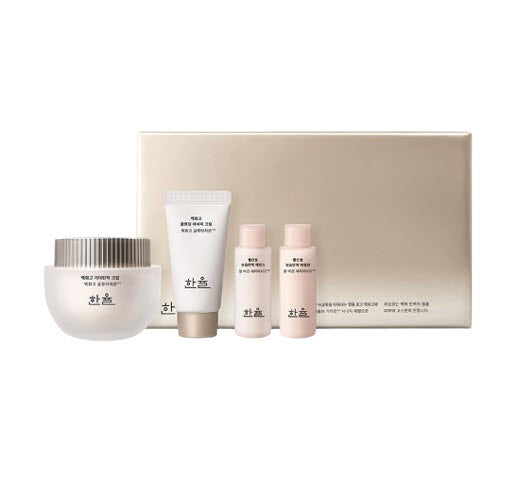 HANYUL Baekhwago Rebloom Radiance Brightening & Firming Cream Set (4 items) from Korea by HANYUL