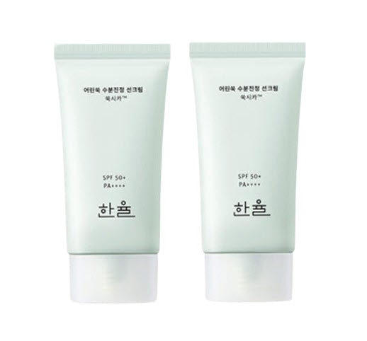 2X HANYUL Pure Artemisia Calming Suncream SPF50+ PA++++ 50ml from Korea by HANYUL