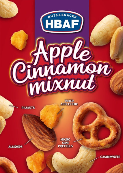 2 X HBAF Apple Cinnamon Mixnut 190g from Korea by HBAF