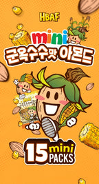 15 x HBAF Baked Corn Almond Mini Packs 20g from Korea
