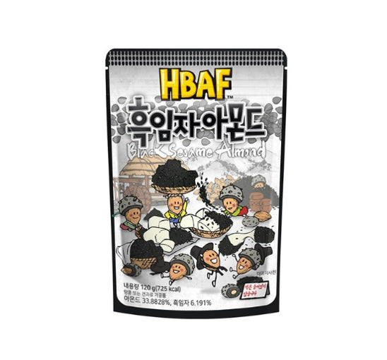 3 X HBAF Black Sesame Almond 120g from Korea by HBAF