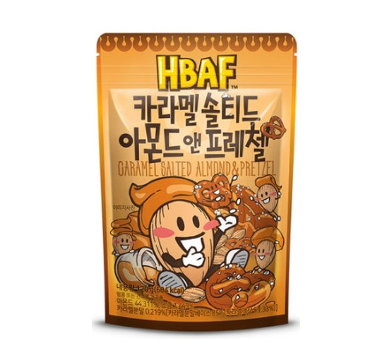 4 X HBAF Caramel Salted Almond & Pretzel 120g from Korea by HBAF