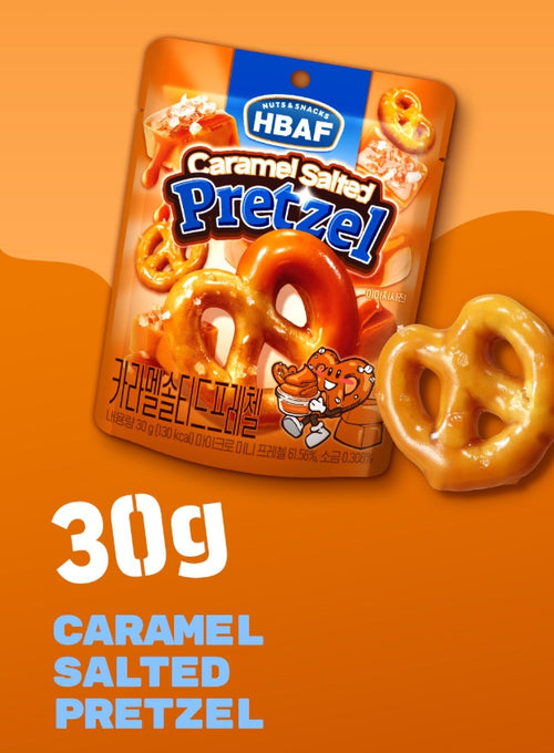 10 x HBAF Caramel Salted Pretzel 30g from Korea