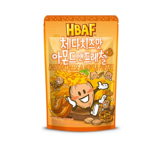 3 X HBAF Cheddar Cheese Almond & Pretzel 170g from Korea by HBAF