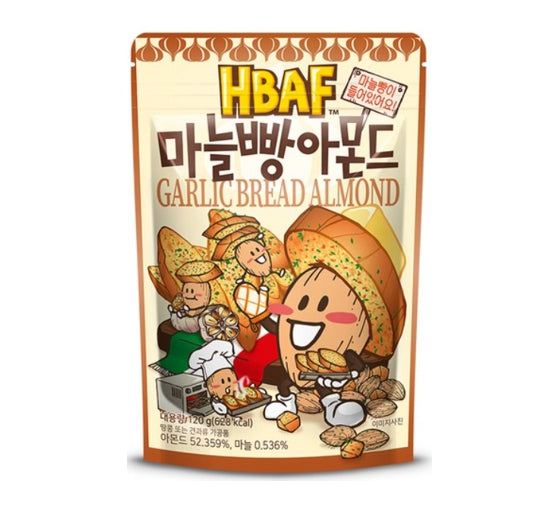 3 X HBAF Garlic Bread Almond 120g from Korea by HBAF