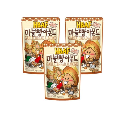 3 X HBAF Garlic Bread Almond 120g from Korea by HBAF