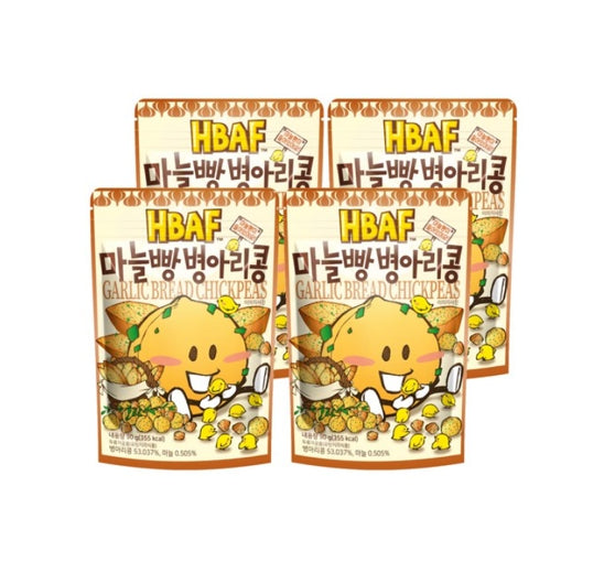 4 X HBAF Garlic Bread Chickpeas 90g from Korea by HBAF