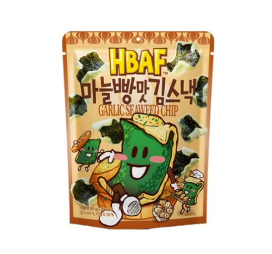3 X HBAF Garlic Seaweed Chip 40g from Korea by HBAF