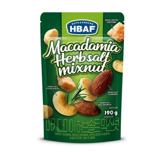 2 X HBAF Macadamia Herb Salt Mixnut 190g from Korea by HBAF