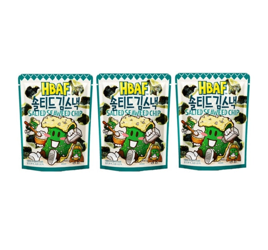 3 X HBAF Salted Seaweed Chip 40g from Korea by HBAF