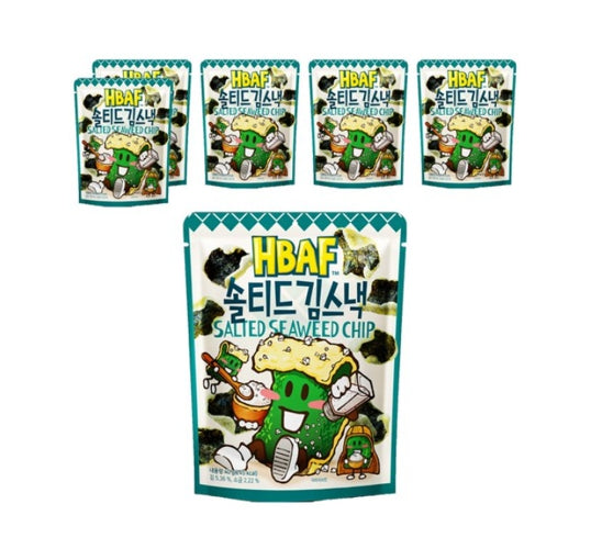 6 X HBAF Salted Seaweed Chip 40g from Korea by HBAF