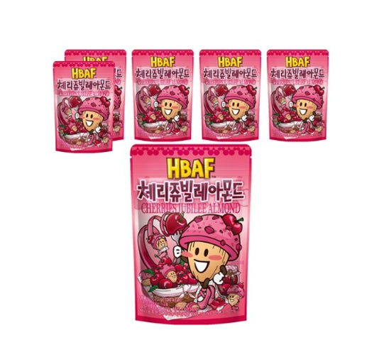6 X HBAF Cherries Jubilee Almond 120g from Korea by HBAF