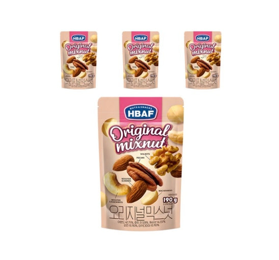4 X HBAF Original Mixnut 190g from Korea by HBAF