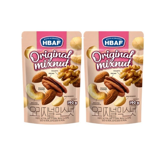 2 X HBAF Original Mixnut 190g from Korea by HBAF