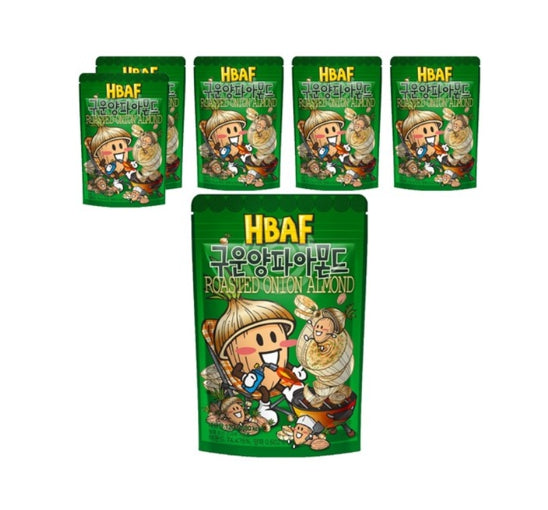 6 X HBAF Roasted Onions Almond 120g from Korea by HBAF