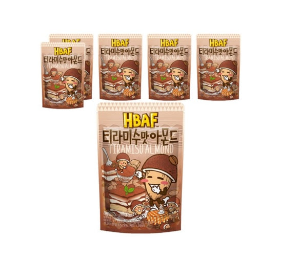 6 X HBAF Tiramisu Almond 120g from Korea by HBAF