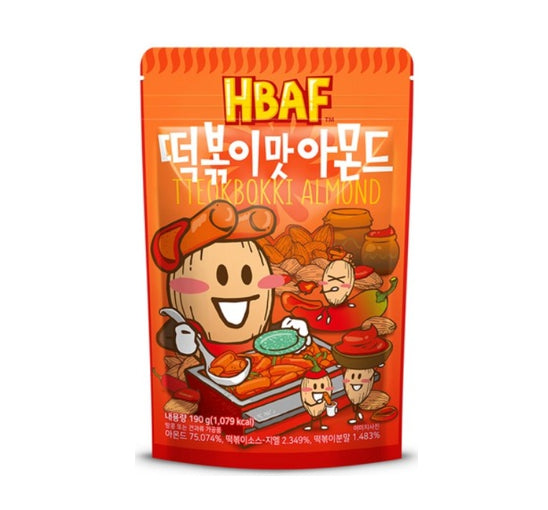 3 X HBAF Tteok-Bokki Almond 120g from Korea by HBAF