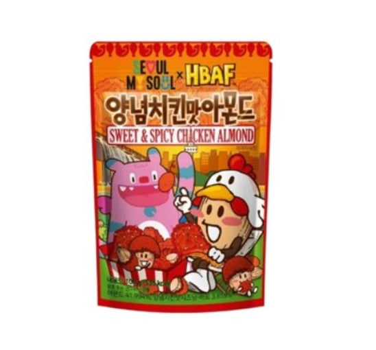HBAF Sweet & Spicy Chicken Almond 100g + Fried Chicken Almond 100g + Soy Sauce Chicken Almond 100g from Korea by HBAF