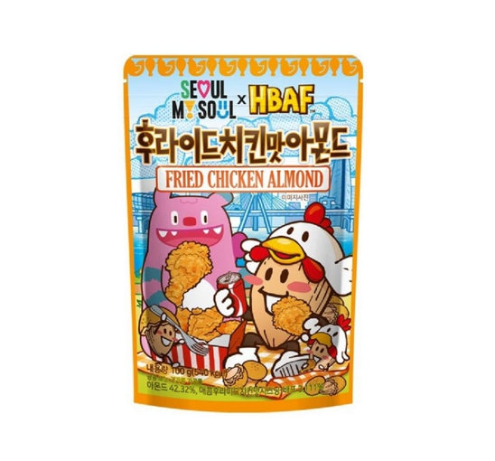 HBAF Sweet & Spicy Chicken Almond 100g + Fried Chicken Almond 100g + Soy Sauce Chicken Almond 100g from Korea by HBAF