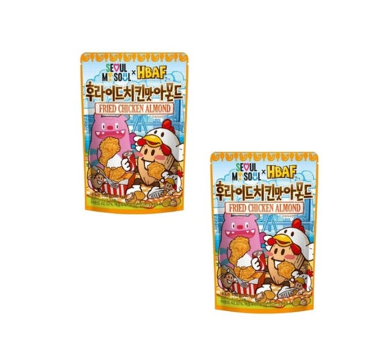 2 X HBAF Fried Chicken Almond 100g from Korea by HBAF