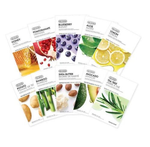 10 x THE FACE SHOP Real Nature Pomegranate Face Mask 20g – Firming & Radiance from Korea