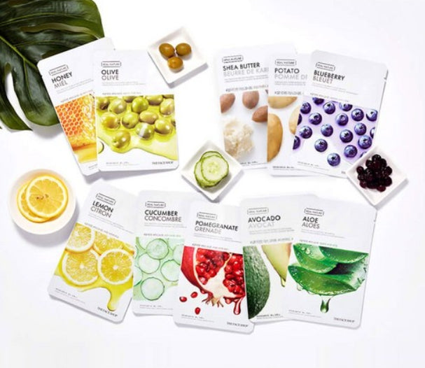 10 x THE FACE SHOP Real Nature Olive Face Mask 20g – Intensive Moisturising Sheet from Korea