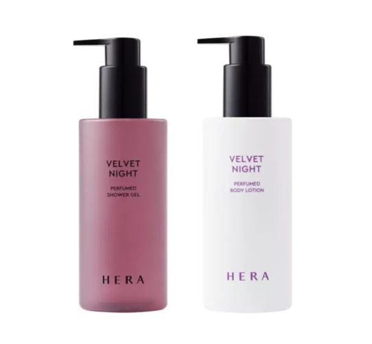 HERA Velvet Night Perfumed Shower Gel + Body Lotion Set (2 Items) from Korea by HERA