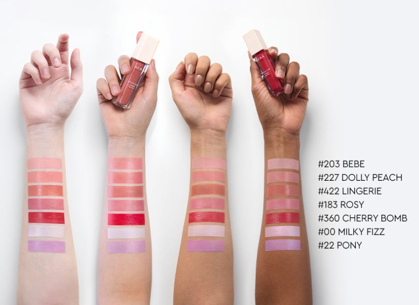 HERA SENSUAL POWDER MATTE LIQUID 5 גרם, 10 צבעים מקוריאה + דוגמאות (1 פריטים)