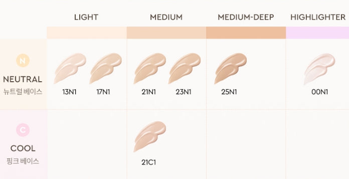 HERA Reflection Skin Glow Cushion Foundation 1 Pack(15g+15g), 7 Colours + Sample(1 Item) from Korea by HERA