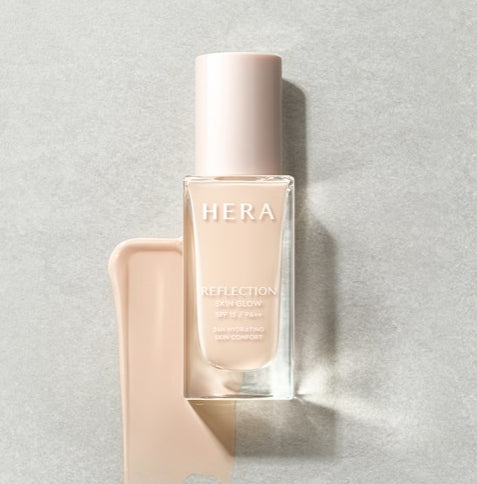 HERA Reflection Skin Glow Cushion Foundation 1 חבילה (15 גרם+15 גרם), 7 צבעים + דוגמה מקוריאה