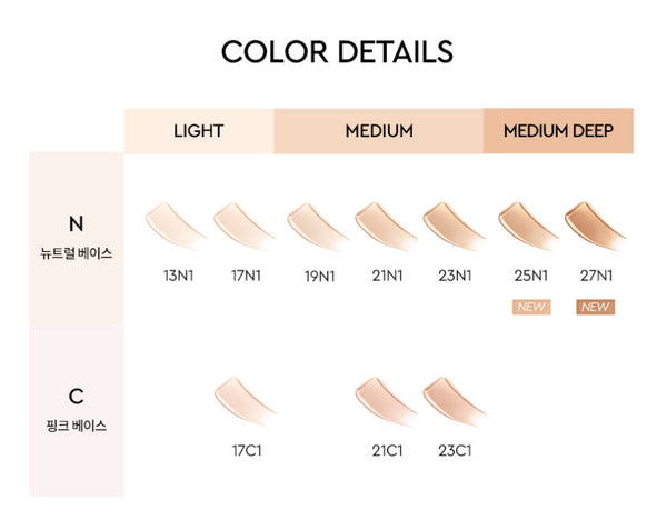 2 x HERA Reflection Skin Glow Foundation 30g, 10 Colours from Korea